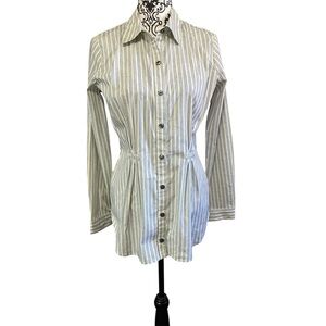 CAbi Women Button Down Striped Shirt Sz-Medium